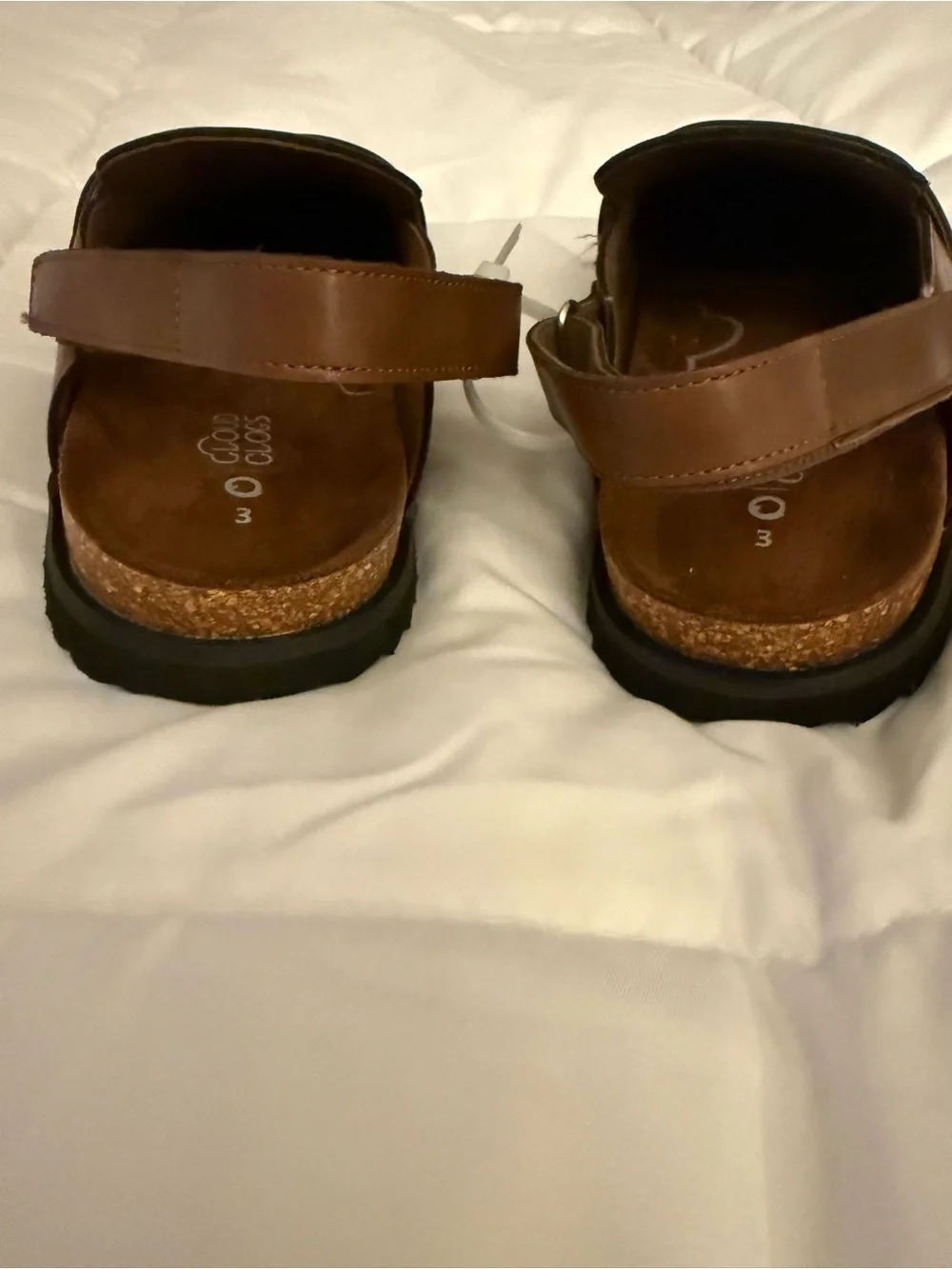 Cloud Clogs Boys Brown Faux Leather Slingback Loafers